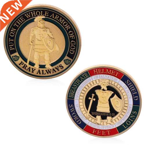 Silver Plated Put On The Whole Armor Of God Commemorative Ch