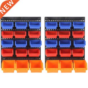 30Pcs Wall Mounted Storage Bins Set Garage Workshop Tools Ho