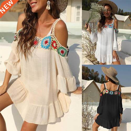 2021 sexy beach dress with flounce strap荷叶边沙滩女士连衣裙