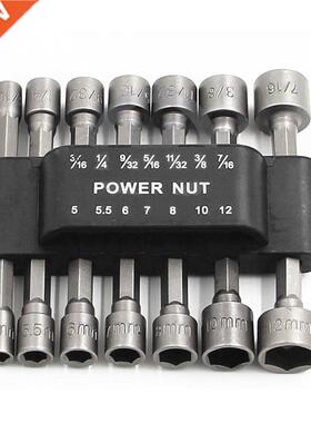 9/14 Pcs/Set Magnetic Hex Socket Sleeve Wrench Set Nozzles N