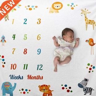 Baby Milestone Blanket Newborns Photography Cloth Infant Mon