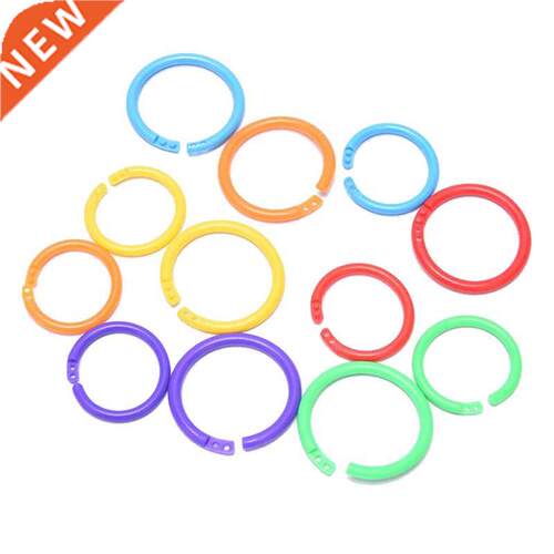 Circle Loose Leaf Easy Rings Notebook Book Binder Plastic Ho