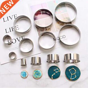 12 Pcs Stainless Steel Round Dumplings Wrappers Molds Set Cu