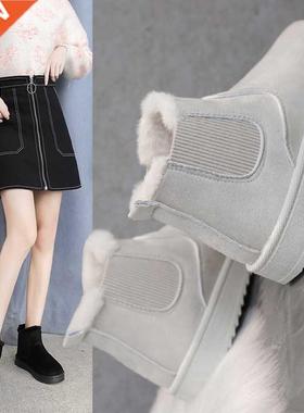 Snow Boots Women 2021 New Thick Velvet Large Size Winter Fas