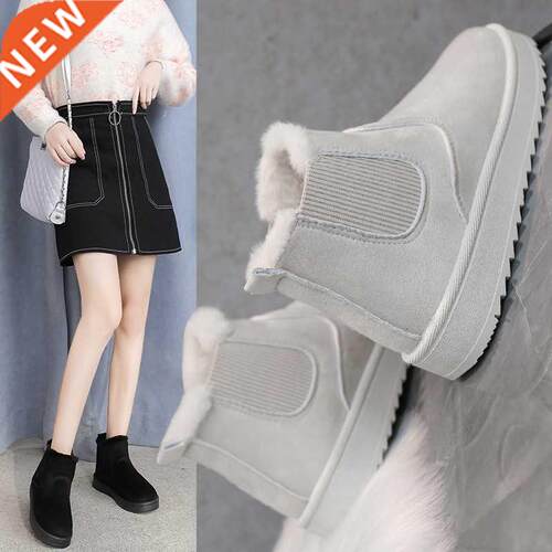 Snow Boots Women 2021 New Thick Velvet Large Size Winter Fas