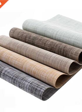 2/4/6Pcs Placemats PVC Dining Table Mat Weave Disc Pads Bowl