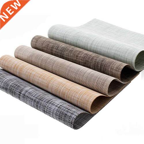 2/4/6Pcs Placemats PVC Dining Table Mat Weave Disc Pads Bowl