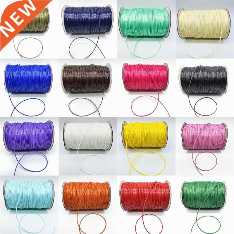 0.5/0.8/1.0/1.5/2mm Wxed Cord Rope PU Lether Thred Cord S