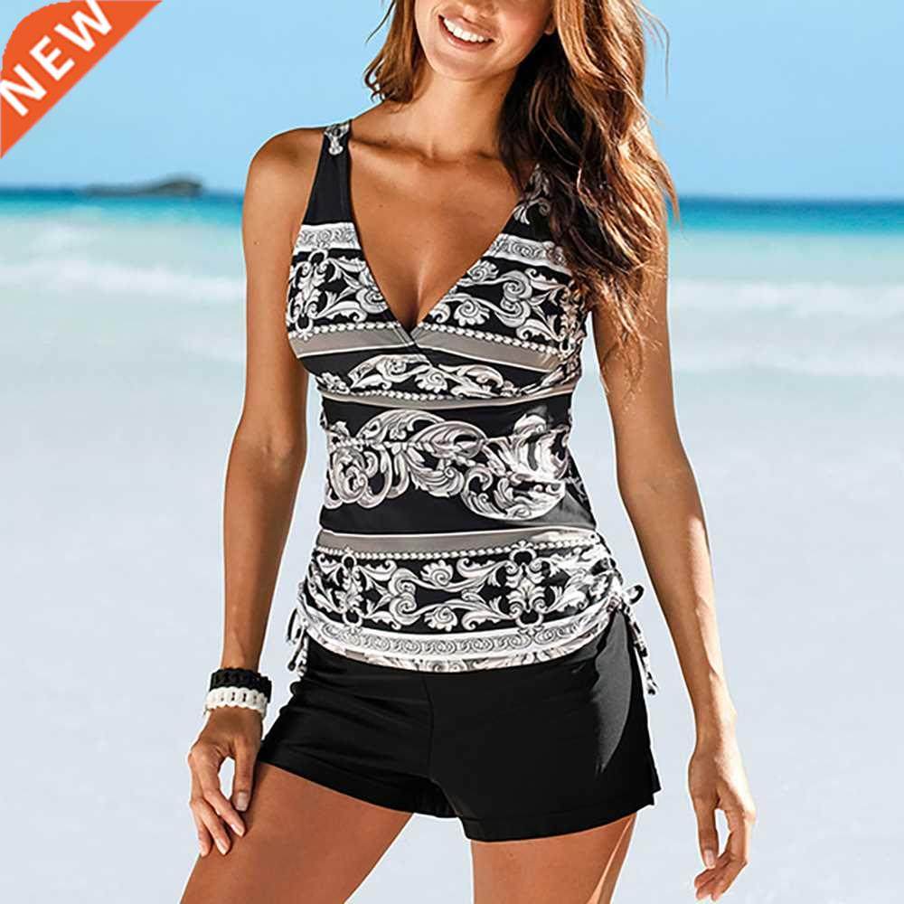 2022 Two Piece Swimwear Women Plus Size Tankini Swimsuits wi