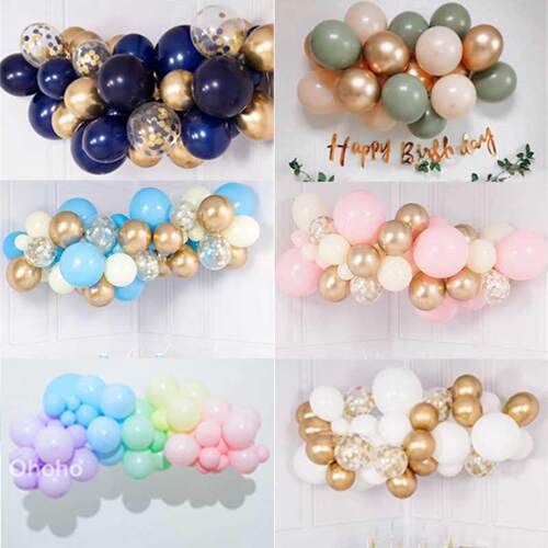 Ohoho Happy 1st Brthday Party Decoraton Balloon Garland A