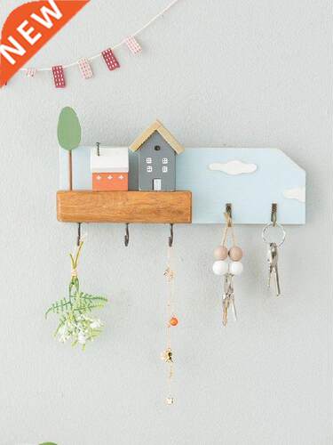 Cute Key Wooden Storage Rack Ins Storage Entrance Wall