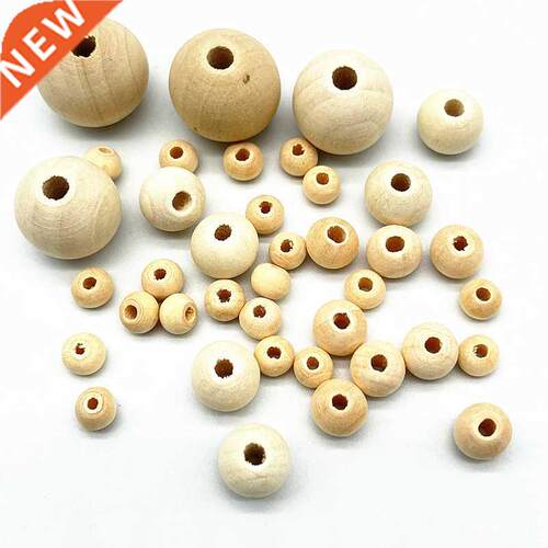 Wholesale 4-18mm Natural Color Wood Beads Loose Spacer Beads