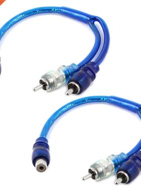1 Female RCA 2 Male Adapter Cable Wire Splitter Stereo Signa