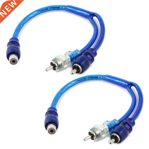 1 Female RCA 2 Male Adapter Cable Wire Splitter Stereo Signa