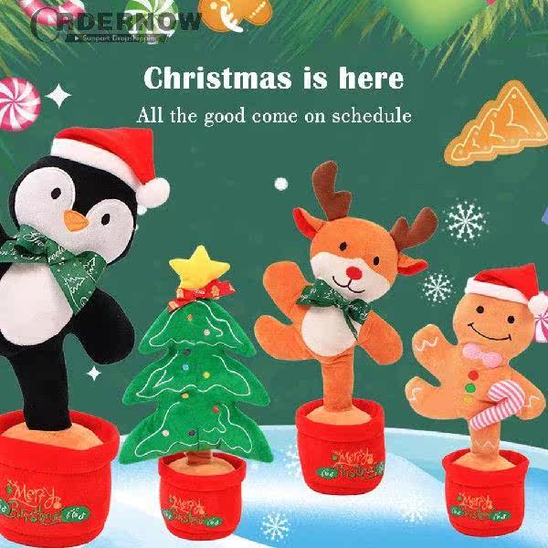 Christmas Electronic Dancing Talking Singing Plush Fa