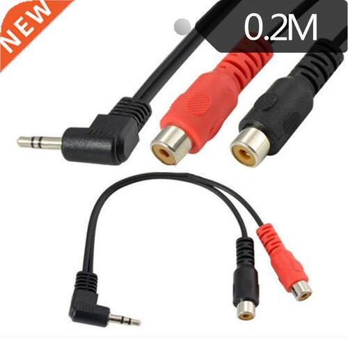 3.5mm Male Plug to Dual RCA Female Adapter Audio Y Cable 0.2