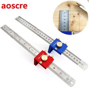 Metric Inch Scale Ruler 90 degrees Scribing Ruler Measuring