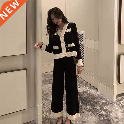 Fashion women's suit 2021 spring new knit suit fashion profe