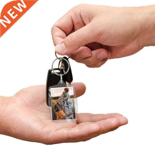Photo Frame Key Ring 50 Pieces Portable Transparent Picture