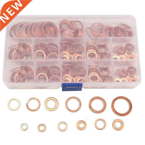280Pcs Solid Copper Washers Sump Plug Assorted Washer Set Bo