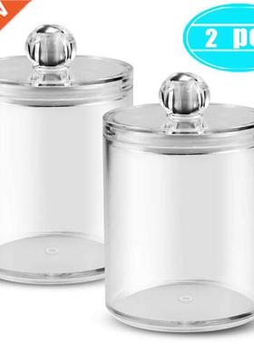 2pcs Cosmetics Storage Box Makeup Organizer Bathroom Jar Cot