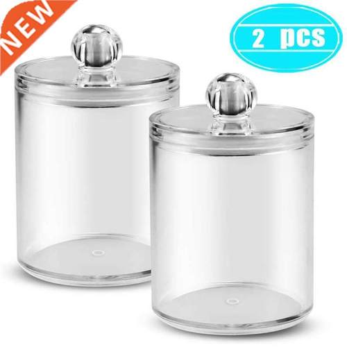 2pcs Cosmetics Storage Box Makeup Organizer Bathroom Jar Cot