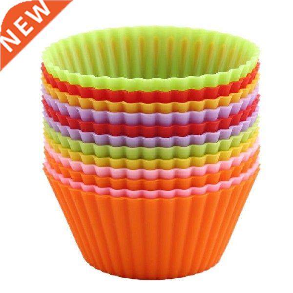 Hot 12 pcs Home Kitchen Use Silicone Cake Muffin Chocolate