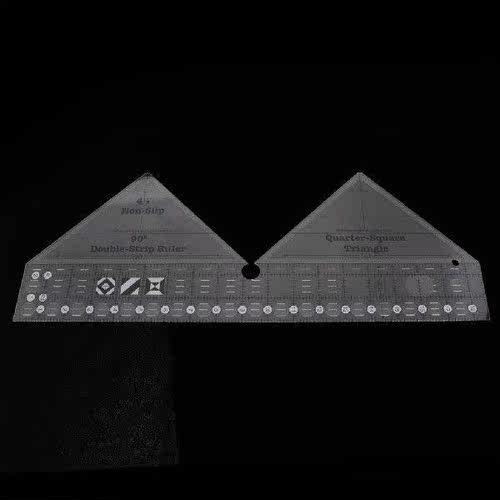 Multifunction 90 Degree Double Strip Quilting Ruler
