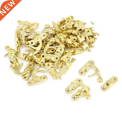 right Latch Hook Antique Wood Box hasp Latch Decor - Gold To