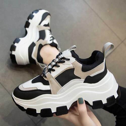 Women's Chunky Sneakers Thick Bottom Platform Vulcanize Shoe