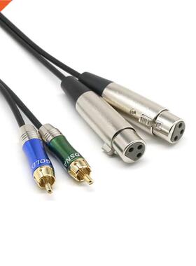 HIPERDEAL Dual XLR Male to Dual RCA Female Patch Cable 2