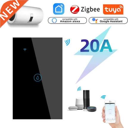 TUYA Zigbee 20A Water Heater Switch Smart Touch Wall