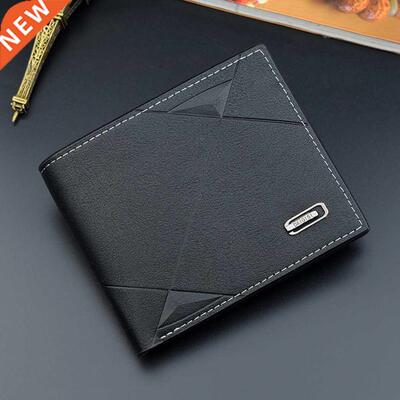 Men Short Bifold Faux Leather Masculina Billetera Credit ID
