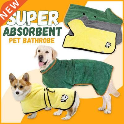Dog Bathrobe Towel Bath Robe Pet Bathrobe Drying Coat Absorb