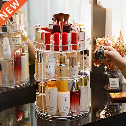360 Degree Rotation Make Up Organizer Box Cosmetic Organizer