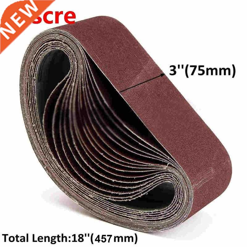 10Pcs 75x457mm Sanding Belts P40 - P1000 Abrasive Sanding Sc