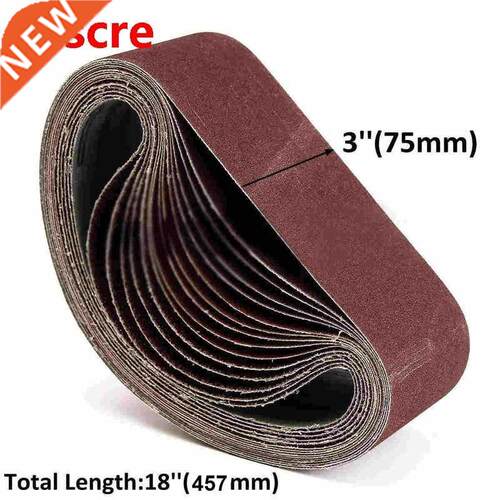 10Pcs 75x457mm Sanding Belts P40 - P1000 Abrasive Sanding Sc