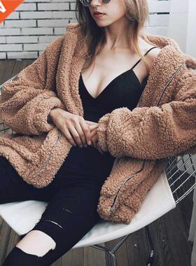 Autumn Winter Faux Fur Coat Women 2020 Casual Warm Soft Zipp