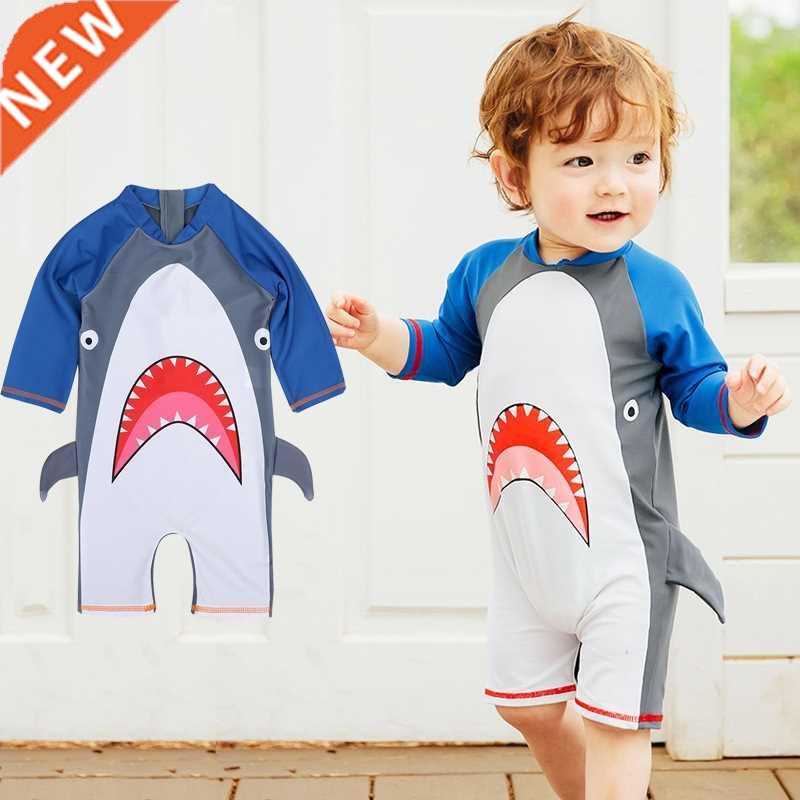 Children ay oys Swimsuit One-Piece Long Sleeve Swimming