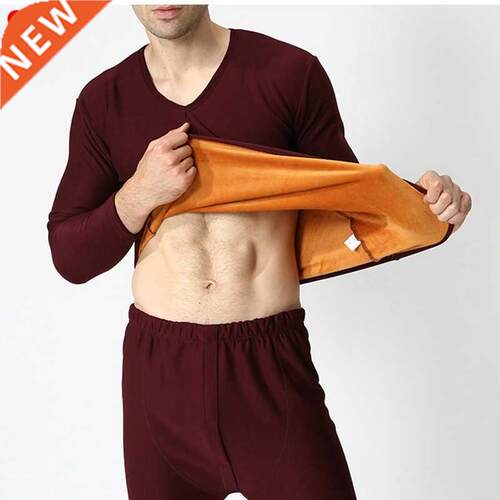 Winter men's plus size plus velvet thick thermal underwear s