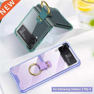 Anti-fall Ring Holder Phone Case For Samsung Galaxy Z Flip 3