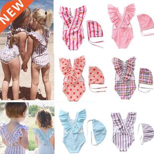 2~8Y Toddler Baby Girls Swimwear one piece Girls Swimsuit wi