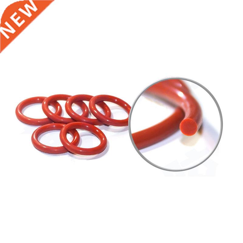10Pcs CS 1mm/1.5mm/2mm/2.4mm Red VMQ Silicone Ring Gasket Fo