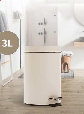 Portable Rubbish Bin Double Layer Garbage Can Beige Waste Co