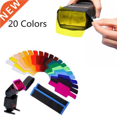20colors/pack Flash Speedlite Color Gels Filters Cards For C