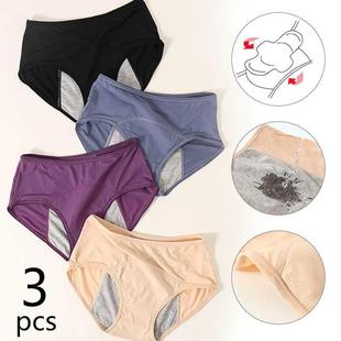 Physiological Panties Menstrual Proof Women Pants Leak 3pcs