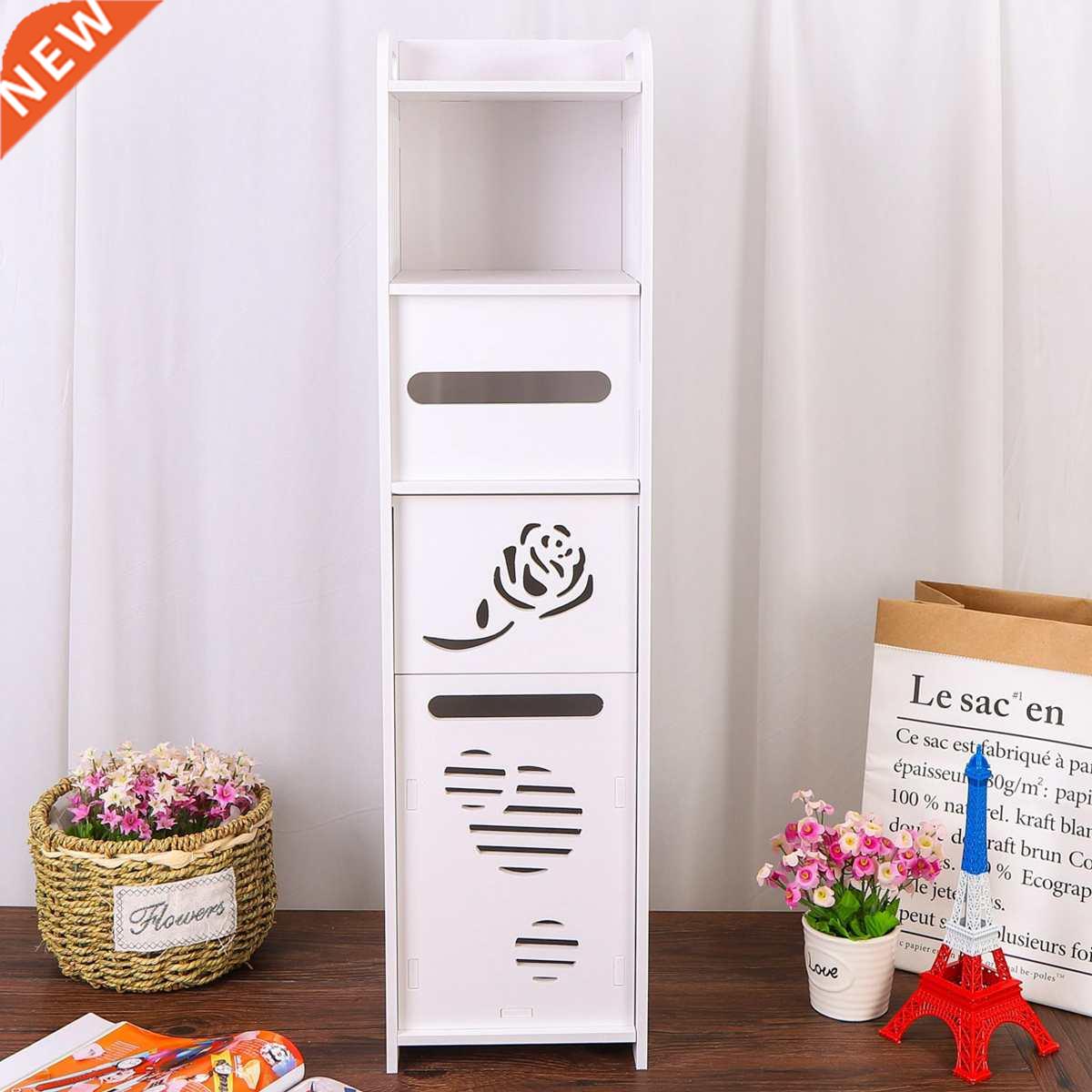 Bathroom Toilet Storage Cabinet Waterproof Organizer Vanity