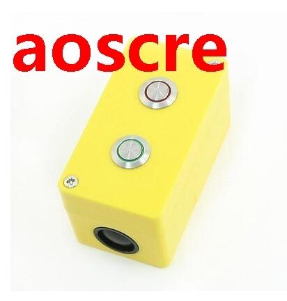 A 250VAC SPDT Momentary Red Green Light 12V Metallic 2 Butt