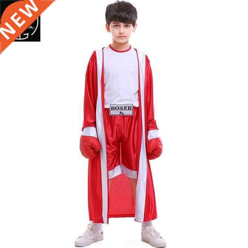 Halloween costume children's sportswear red and blue boxer