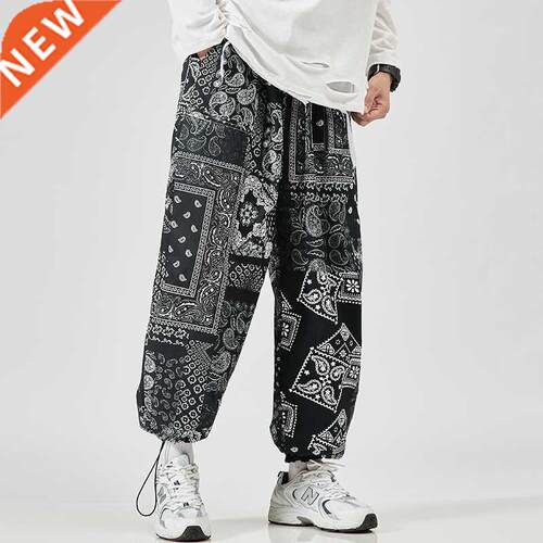 2021 Men's Hem Pants New Fashion Jogger Sweatpants Korean
